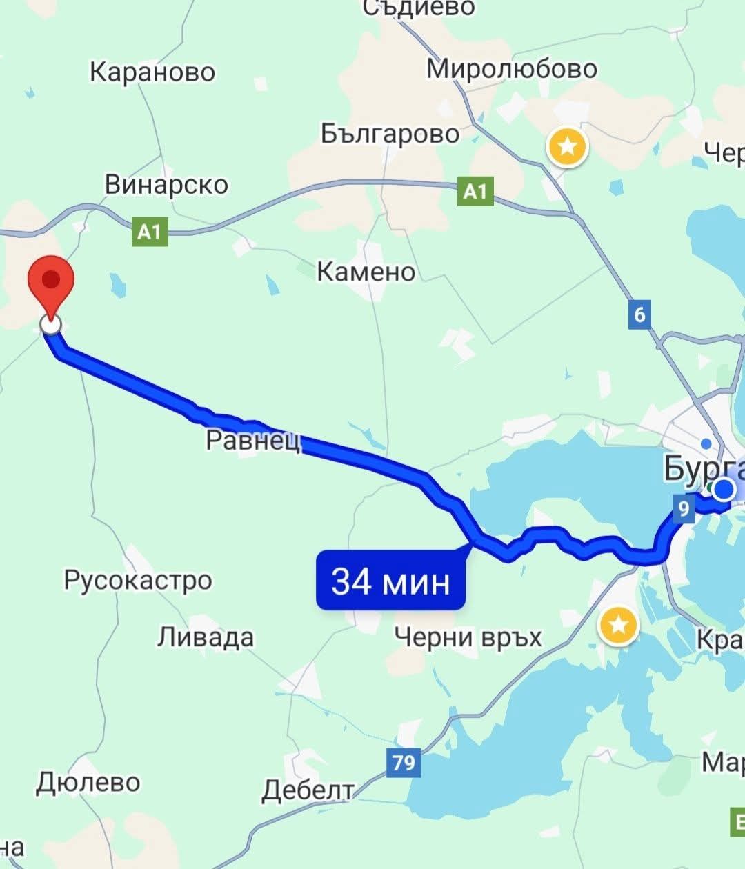 Продавам  парцел в регулация (УПИ)  във вилната зона на Кв. Мина Черно