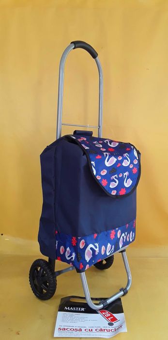 Cărucior pentru cumparaturi cu sacoșa detasabila volum 28 L Nou 70 Lei