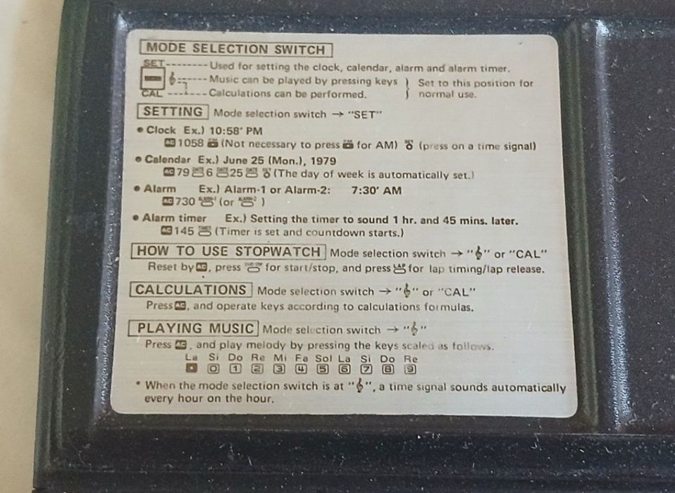 Casio Melody 80, calculator, ceas, sintetizator, Made in Japan.