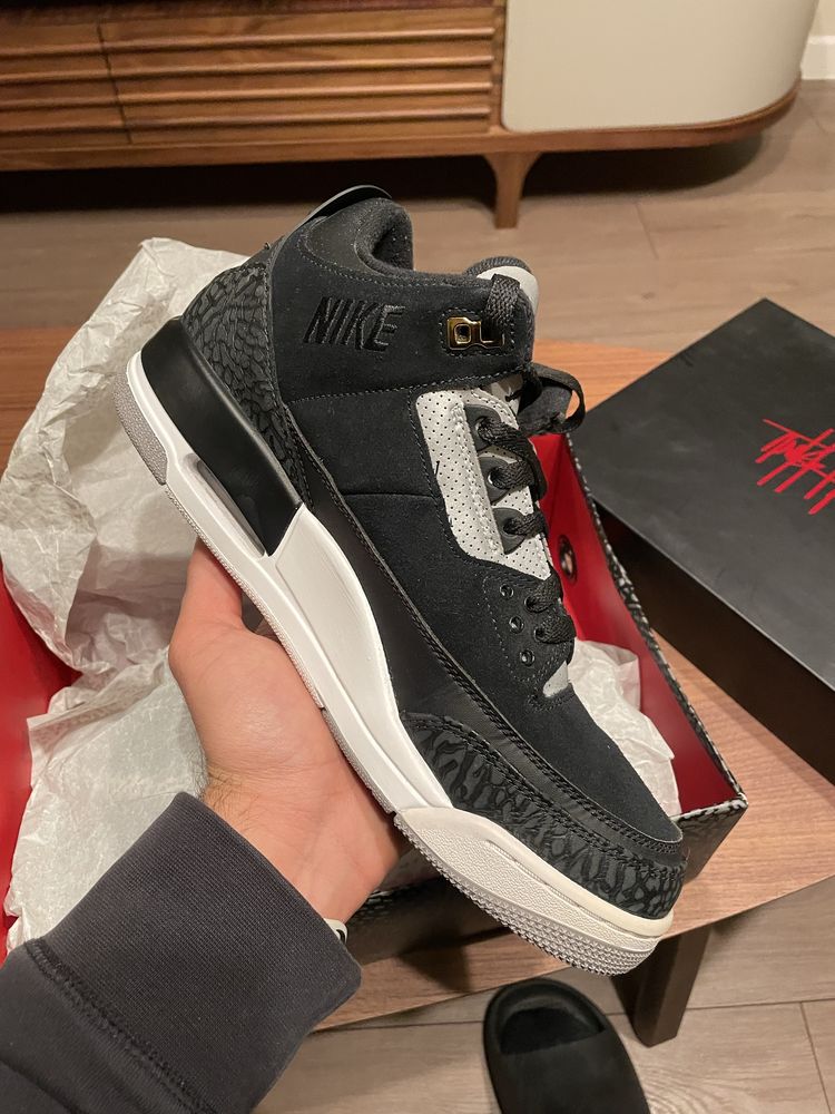 Jordan Retro 3 Tinker Hatfield Black 2019 Размер 44 Оригинал