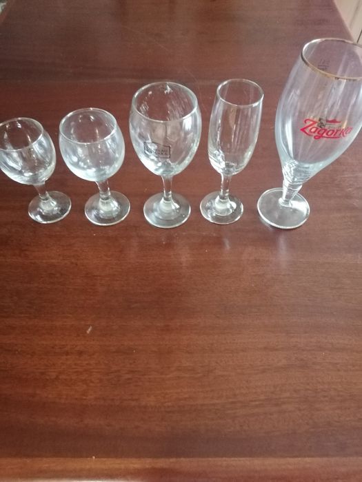 Чаши за ракия,бира,вино(червено,бяло),шампанско