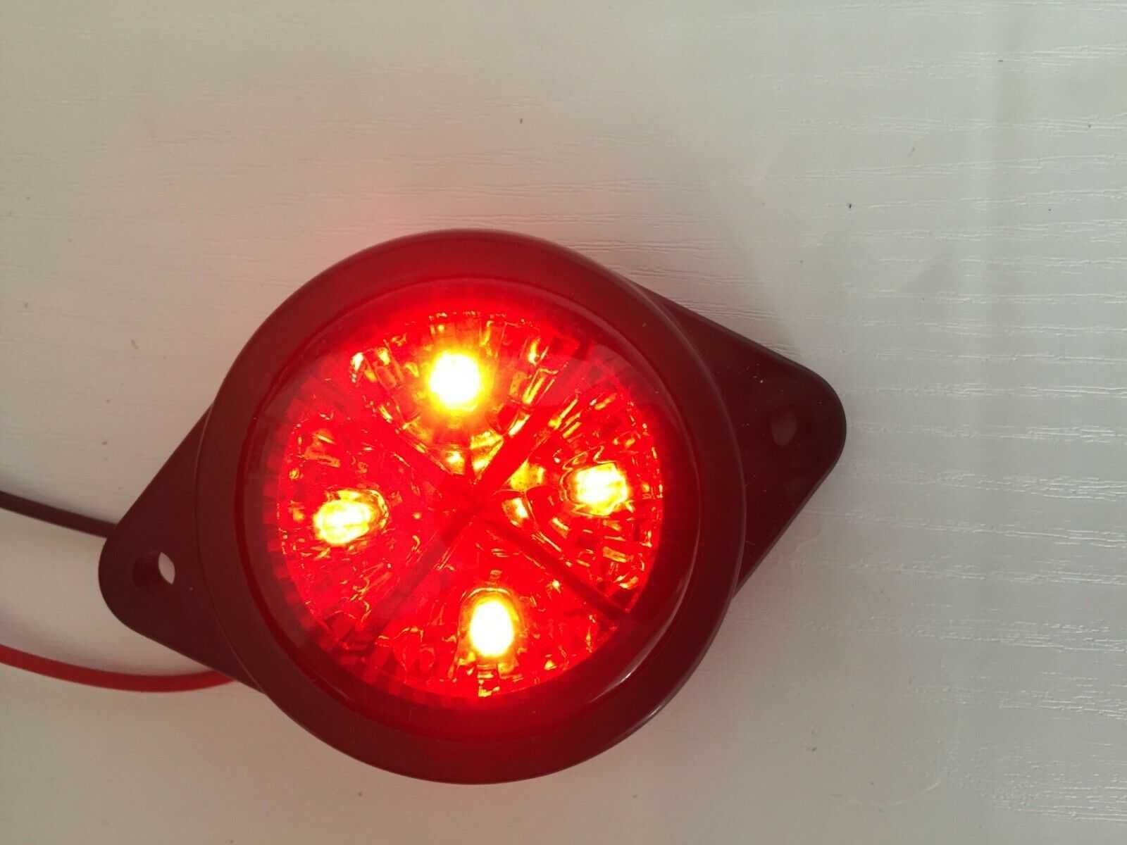 Диодни LED ЛЕД габарити светлини рогчета с 4 диода ЧЕРВЕНИ 12-24V
