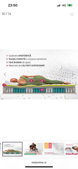 Saltea Ortopedica Bedora Intense Memory 180x200 cm,