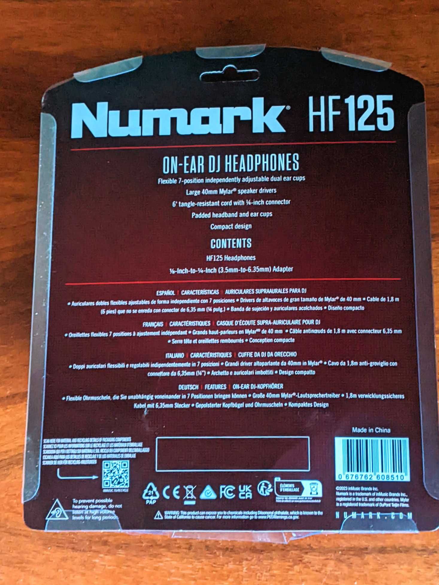 Casti audio Numark HF125 Ultra-Portable Professional DJ Headphones NOI