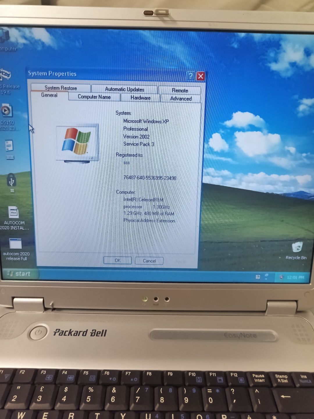 Laptop Packard Bell