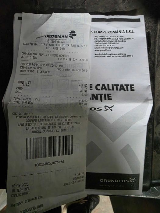 pompa grundfos noua