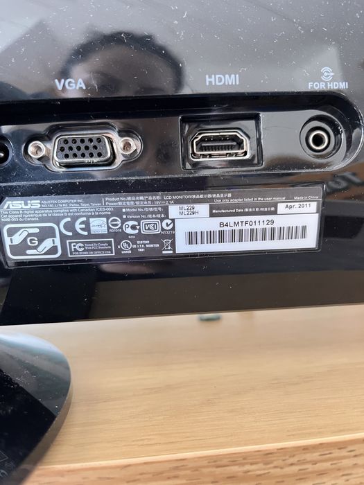 Monitor Asus model ml 229