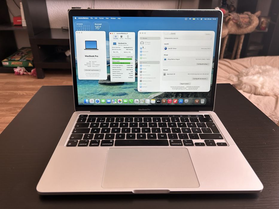 Macbook Pro 13" A2338 m1 SSD 500 GB baterie 278 cicluri