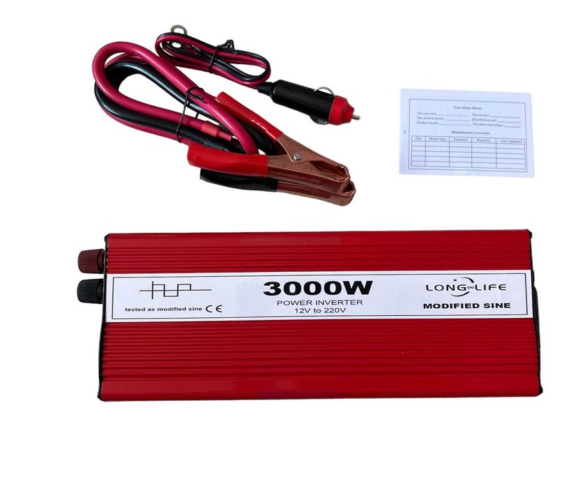 Invertor 600W/900W/1300W unda modificata, 12 V - 220V, rulota