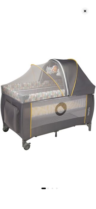 Кошара за бебе с всички аксесоари lionelo + сгъваем матрак чисто нов