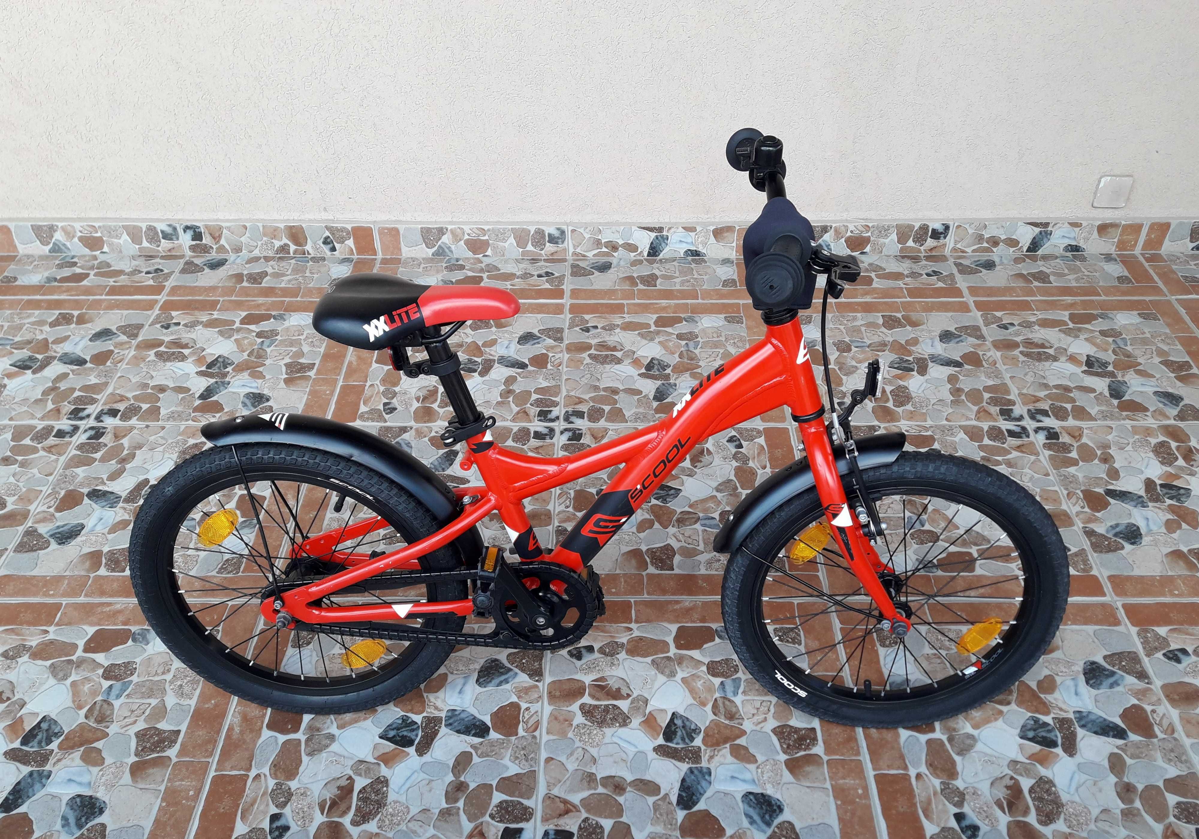 Bicicletă pentru copii 18’ S'Cool XXlite 18-1, ALUMINIU – roșu/negru