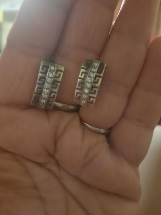 Серебро кольца серги