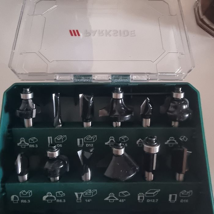 Set freze Parkside pentru lemn — 12 piese