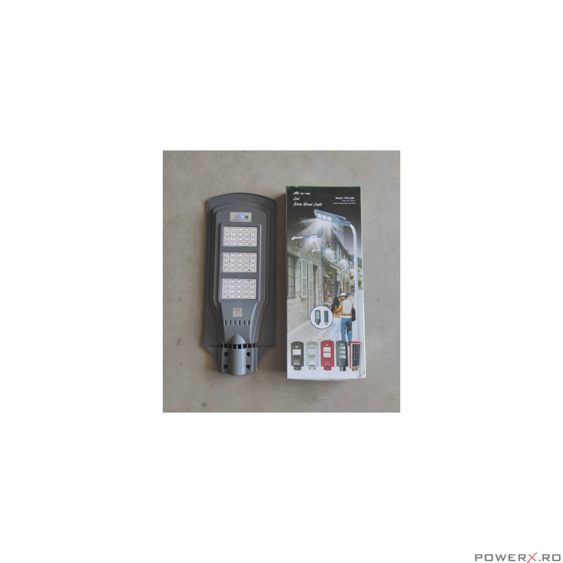 Lampa, proiector 60 w, cu incarcare solara, cu lupa, Led