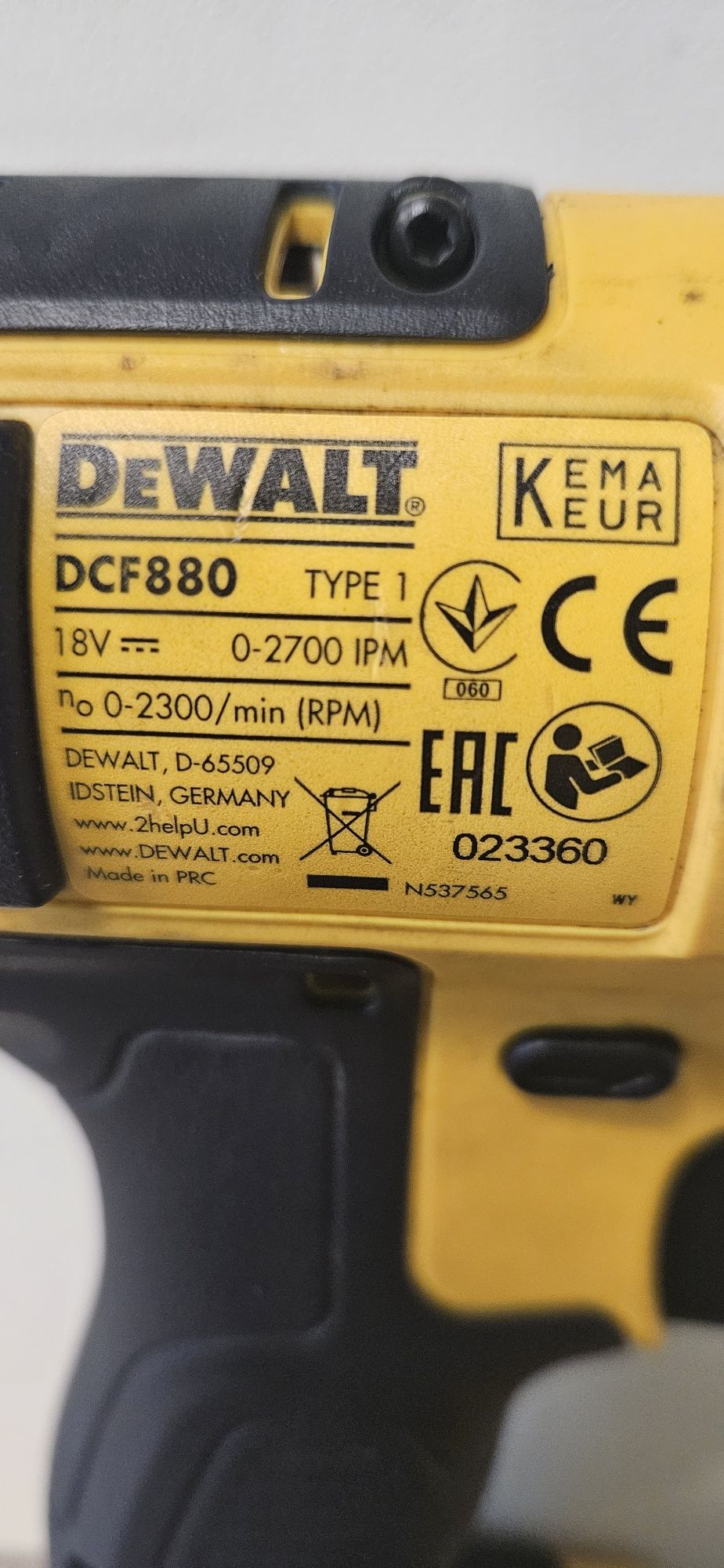 Dewalt Гайковерт DCF880 18V.