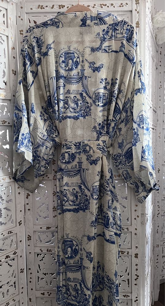 Kimono Lung Toile Blue One Hundred Stars