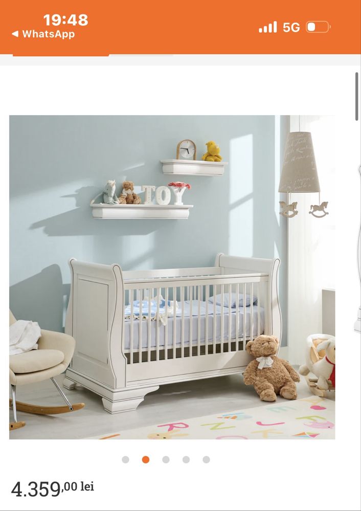 Pat MOBEXPERT bebe Jazz, somieră inclusă + saltea BABY COCOS