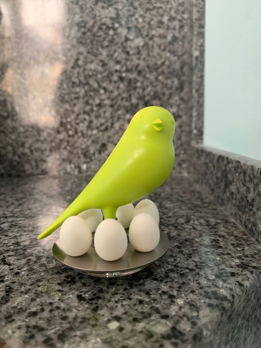 Декоративные магниты для заметок в форме 6 яиц и фигурка птицы