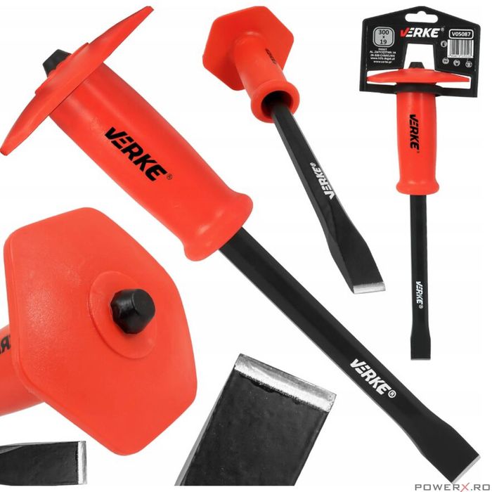 Dalta cu manson de protectie, pentru zidarie, beton, caramida, 300 x