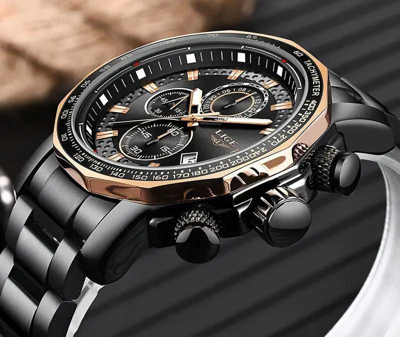 Луксозен, Спортен Мъжки часовник LIGE Elegant* Силует и Стил за 2025г.