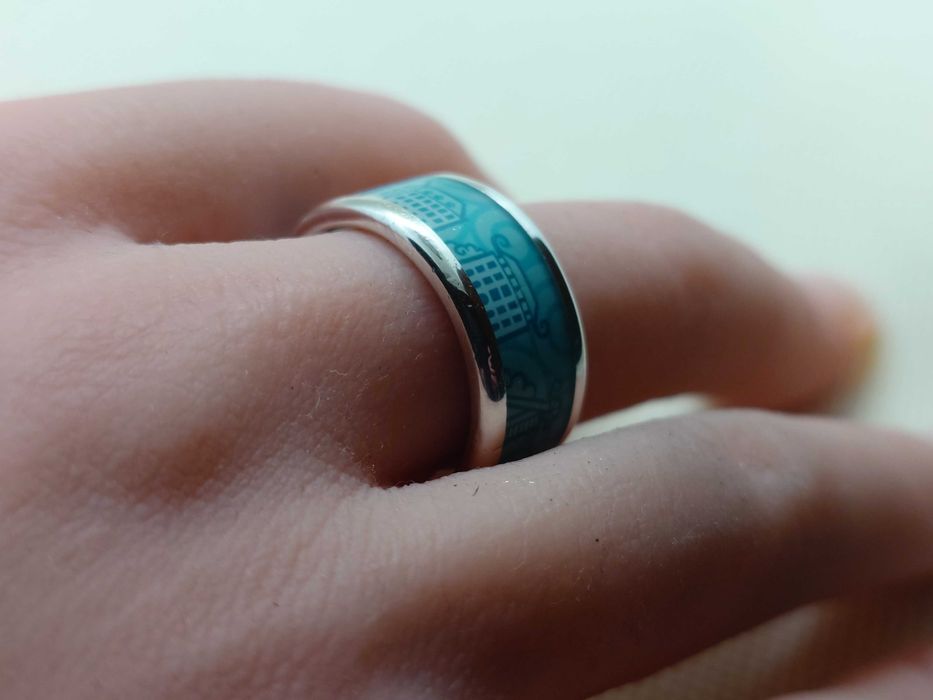 Inel unisex din argint 925, „Stadtring” ZEBRA, motiv oraș