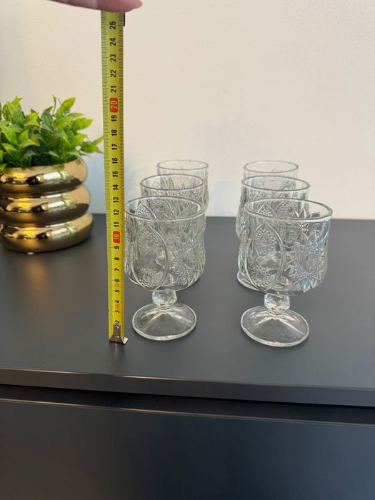 Set 6 pahare cu picior