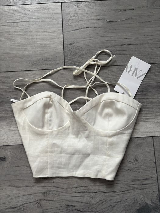 Top zara XS alb nou cu eticheta