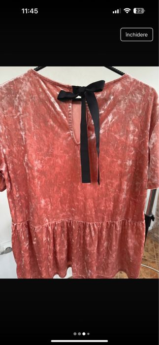 Bluza Mango din catifea