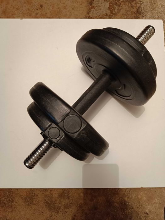 Set gantere + bară de tracțiune