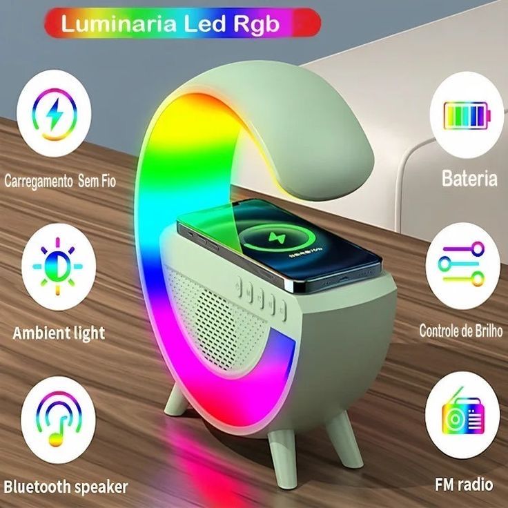 Led Wireless charging speaker