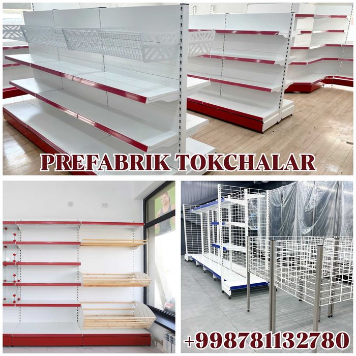 Prefabrik tokchalar. Торговые стеллажи из металла