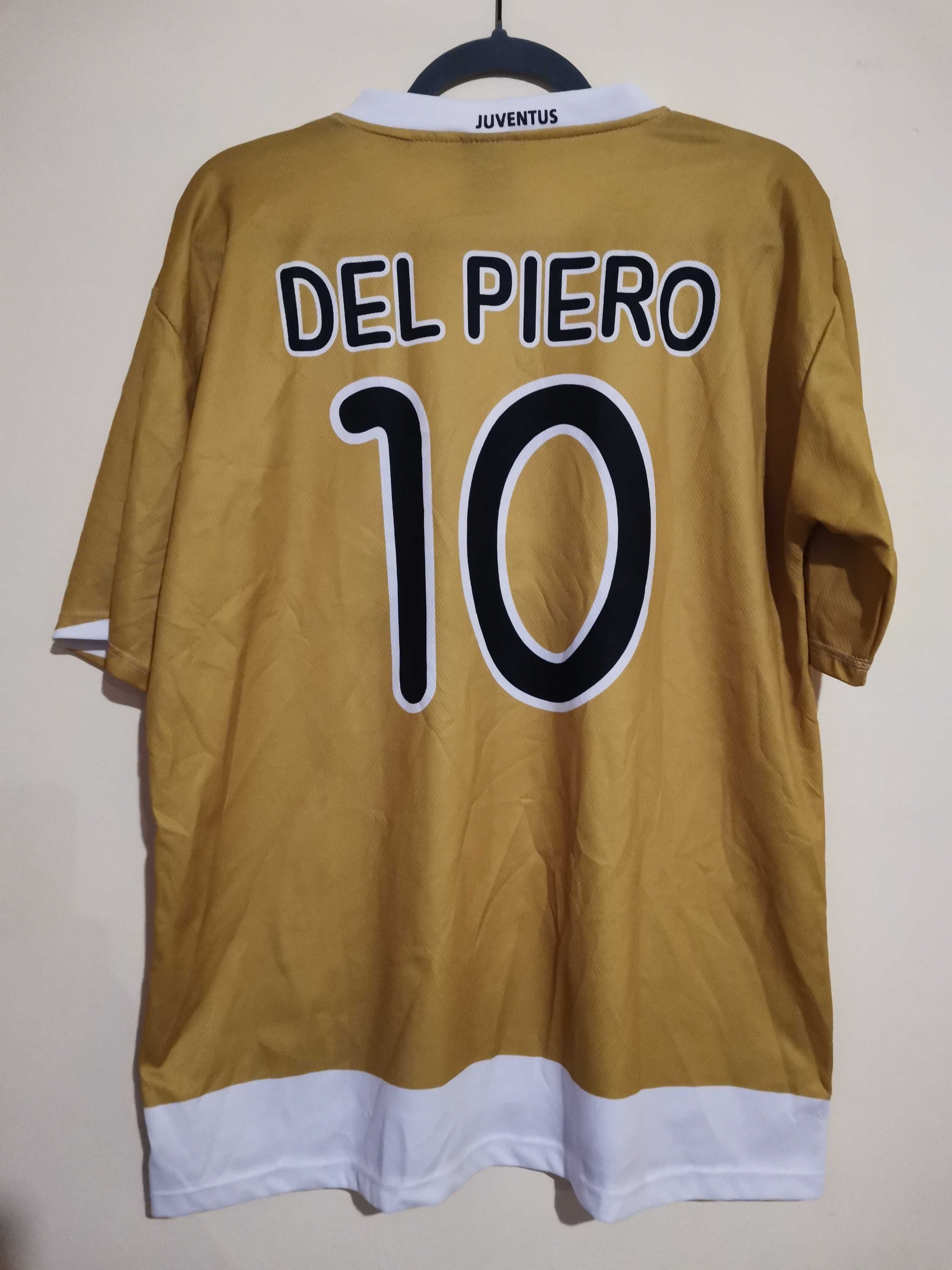 Del Piero 10 Juventus Vintage Retro Men's Tee Shirt Jersey.