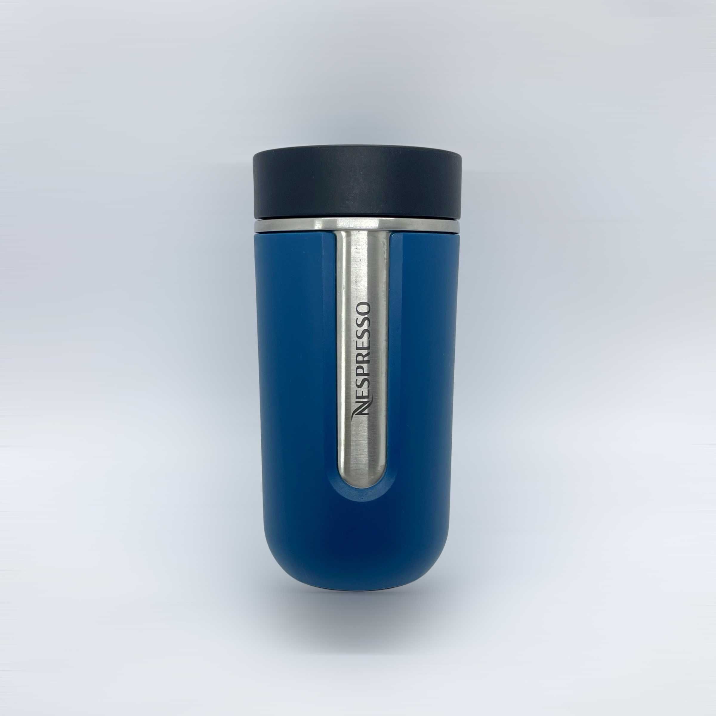 Оригинална Nespresso Travel Mug термо чаша кафе за път синя и лилава