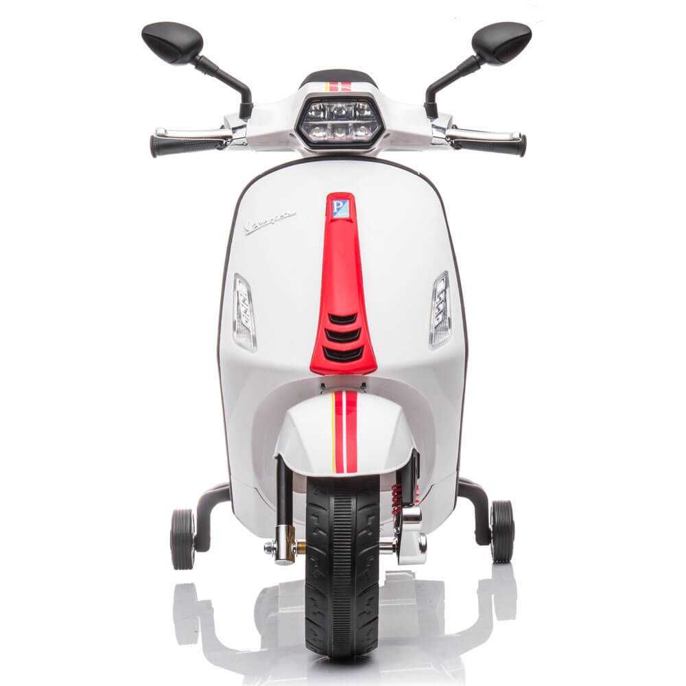 Motocicleta / Scuter electric copii Vespa 12V alba