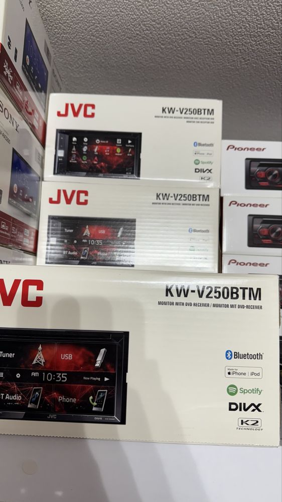JVC KW-V250BT DVD/USB/MP3/CD/iPhone/Android