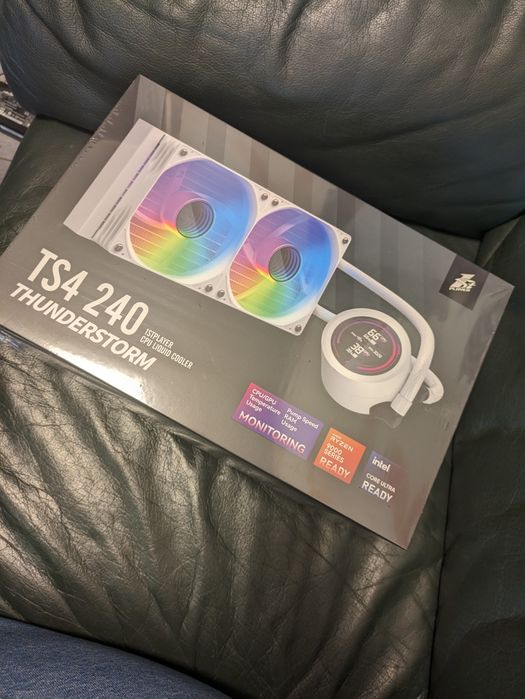 Cooler CPU 1stPlayer TS4 240 white, Display IPS , Iluminare ARGB