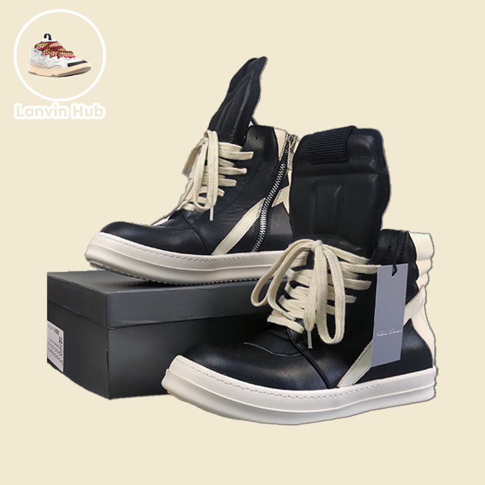 Rick Owens Geobaskets - Jumbo Lace, Black, White