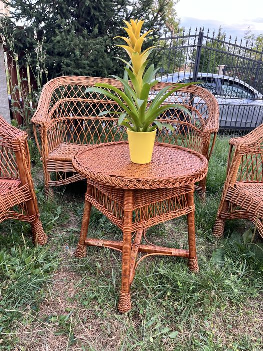 Set mobilier pentru terasa/ gradina din rachita.