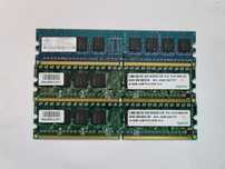 Memorie Ram DDR 2, 512MB, trei placute, Apacer, Nanya.