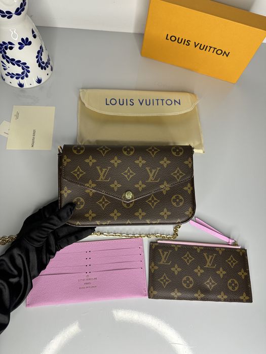 Geanta Louis Vuitton model FELICIE piele canvas 100% cutie cadou c:28