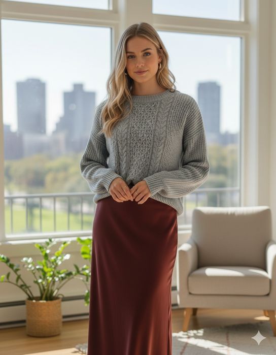 Вязаный свитер для девочки