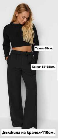 Дамски черен панталон L размер