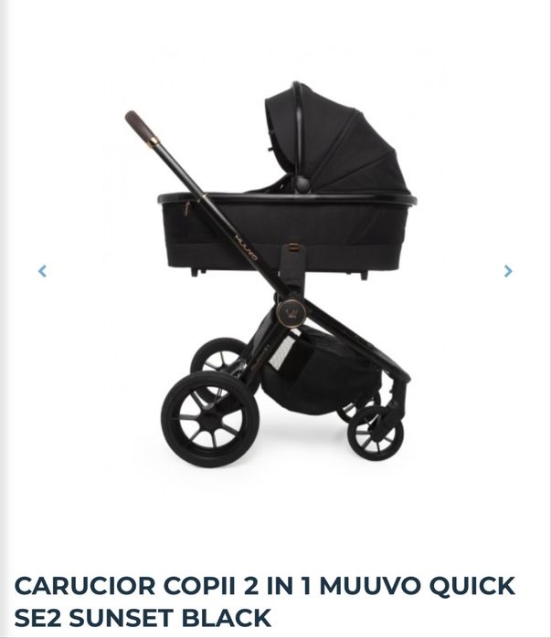 Vand carucior copii 2 in 1 Muuvo Quick SE2 SUNSET BLACK