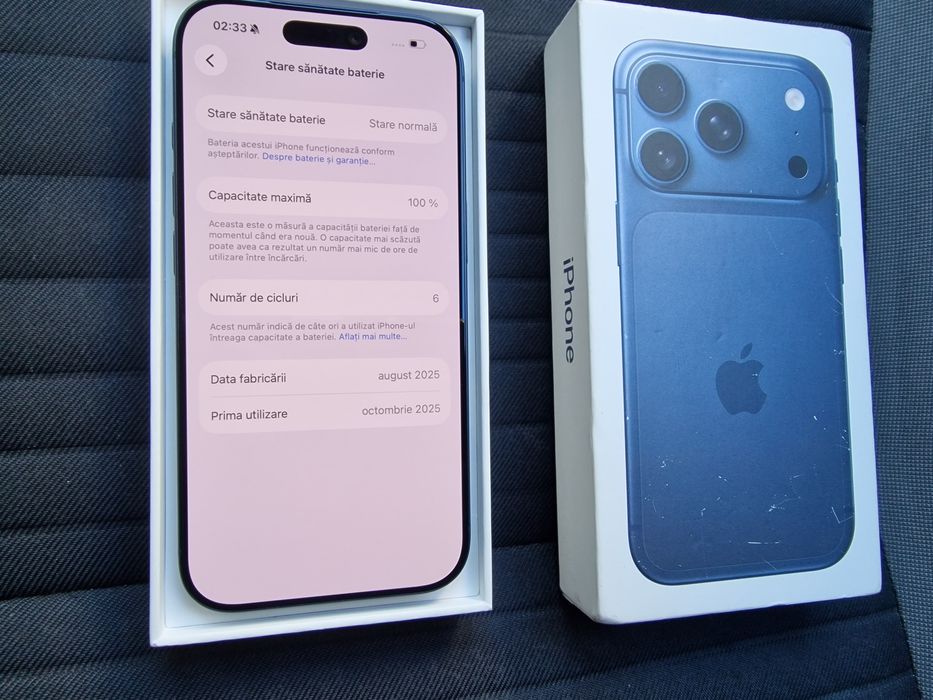 Vand IPHONE 17 PRO 256GB Nou, albastru , full box