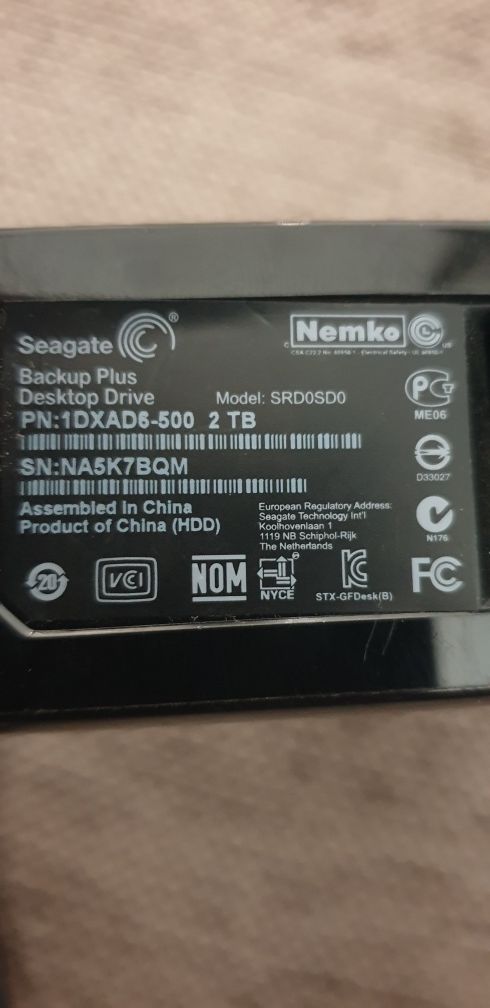 Hard disk Seagate 2T