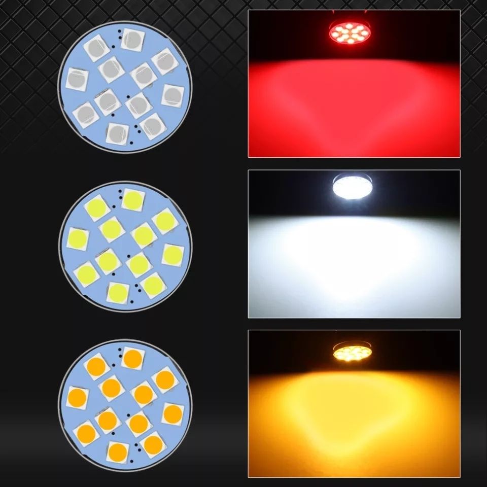 Bec becuri LED leduri P21W PY21W albe marsarier galbene semnalizare