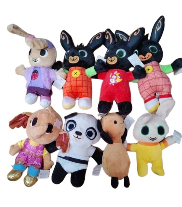 Set 8 jucarii de plus , tip - Bing cu prietenii, Multicolor