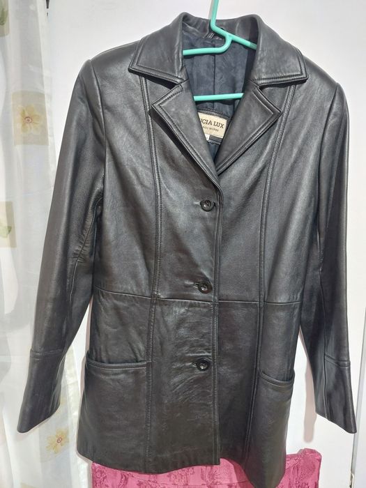 Haina piele dama+mănuși piele