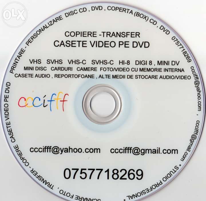 Copiez / Trasfer, casete video, pe stick dvd .VHS.hi8.digi8.dv.beta.HD