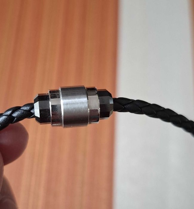 Swarovski Nano Crown lant piele & cristal maro,original,nou - reducere